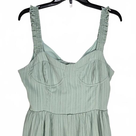 Altar'd State Maxi Dress Women's Size L Sleeveless Open Back Blue/green Tiered - Picture 3 of 8